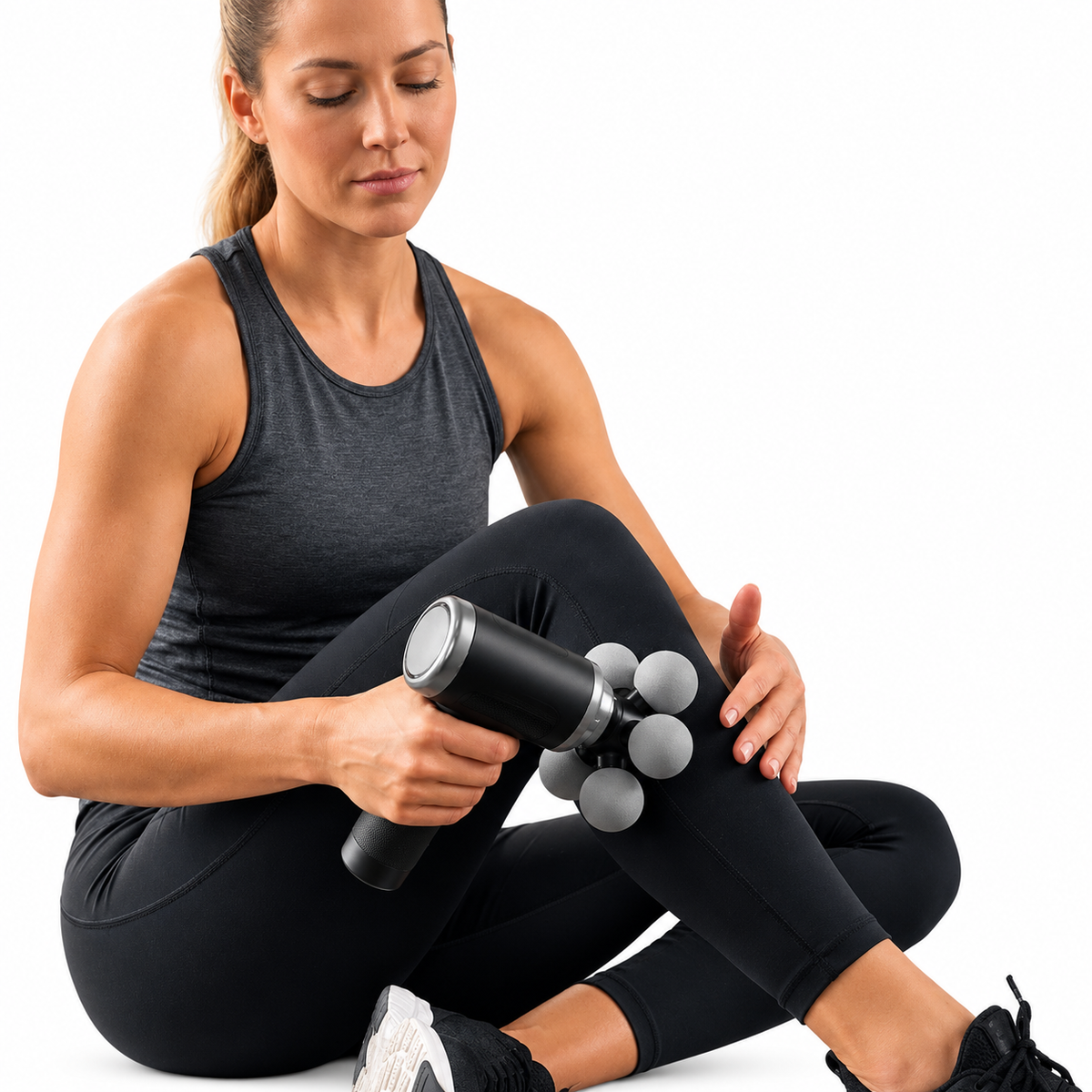 Fascia Massage Gun – Deep Tissue Percussion Massager with 9 Massage Heads