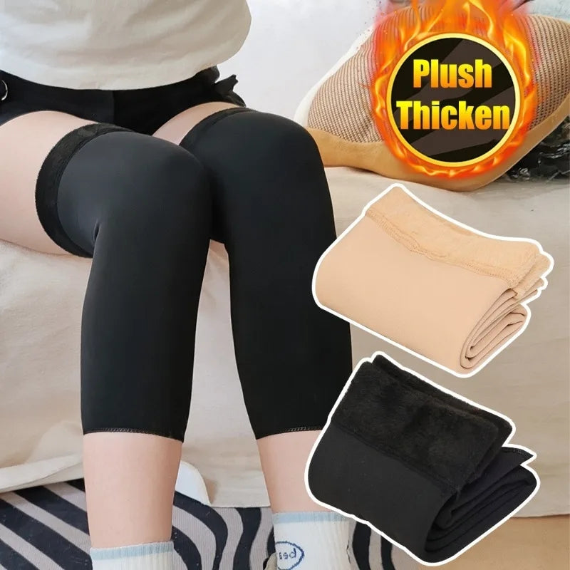 Thermal Plush Knee Warmers for Winter | Soft Fleece Comfort & Adjustable Fit