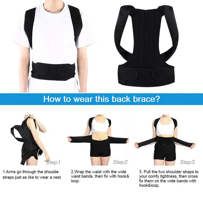 Premium Back Posture Corrector – Adjustable Spine & Shoulder Support