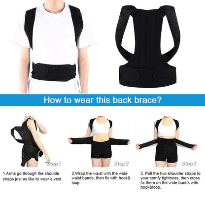 Premium Back Posture Corrector – Adjustable Spine & Shoulder Support