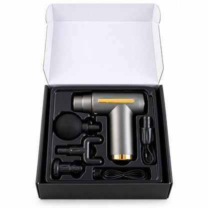 Blueidea BLD-720 Massage Gun | Portable Percussion Muscle Massager with 4 Massage Heads & USB Rechargeable Design (Big Box)