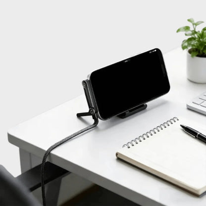 240W Type-C Charging Cable with Folding Phone Stand