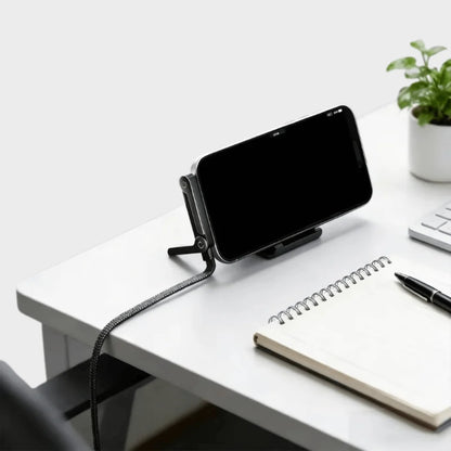 240W USB-C to USB-C Fast Charging Cable with 360° Aluminum Stand