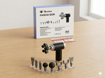 Blueidea BLD-780 Fascia Gun – Imported Quality Massage Gun (Rechargeable, 9 Heads)