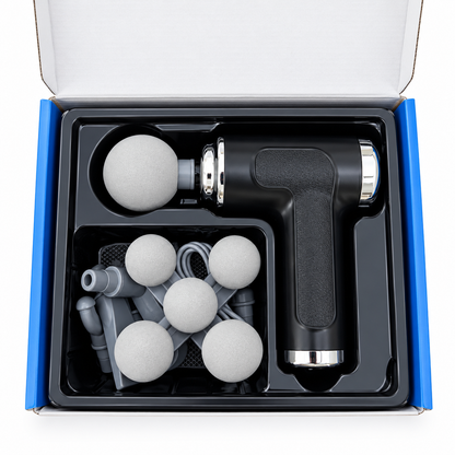 Fascia Massage Gun – Deep Tissue Percussion Massager with 9 Massage Heads